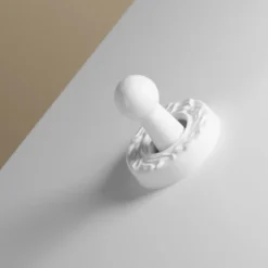 White Matte Panel Toggle Switch French Relief Design