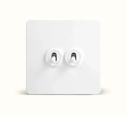 White Toggle Switch Stainless Steel Panel - Image 5