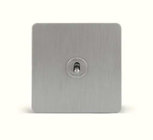 Toggle Light Switch Nickel Brushed Stainless Steel - Image 4