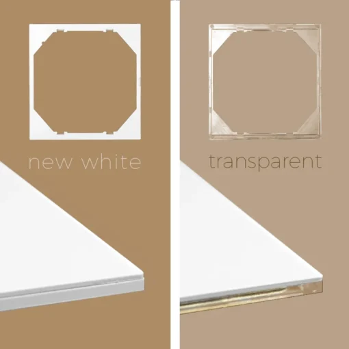 White Transparent Panel Retro Toggle Light Switch - Image 2