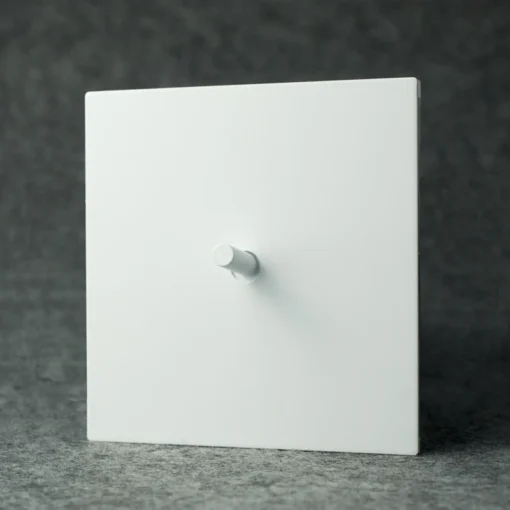 White Panel Retro Toggle Lighting Switch