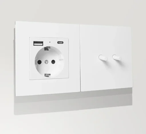 White Panel Retro Toggle Lighting Switch - Image 2