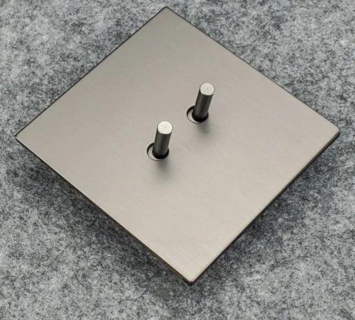 Toggle Switch Grey Stainless Steel Panel