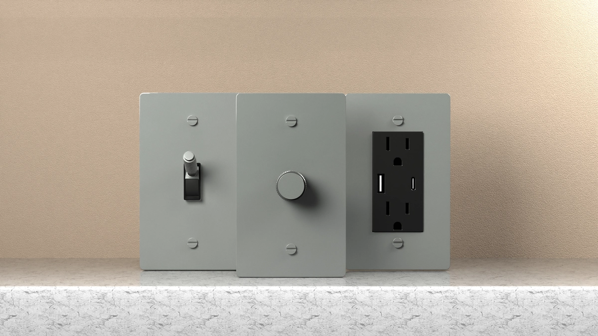 Stainless steel switch plate kit