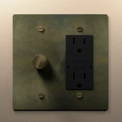 Dimmer and outlet combo