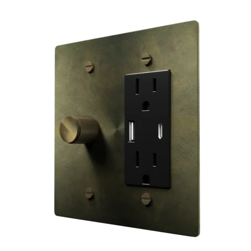 dimmer + USBc outlet combo