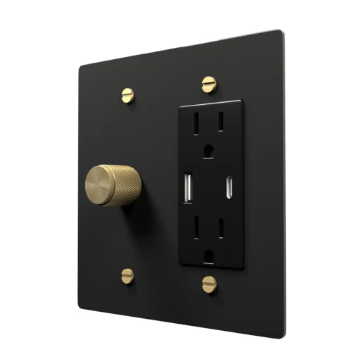 dimmer + USBc outlet combo