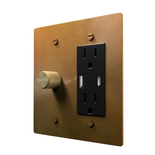 dimmer + USBc outlet combo