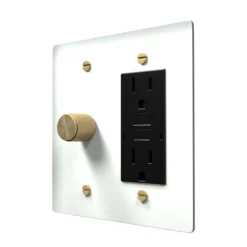 Dimmer and outlet combo