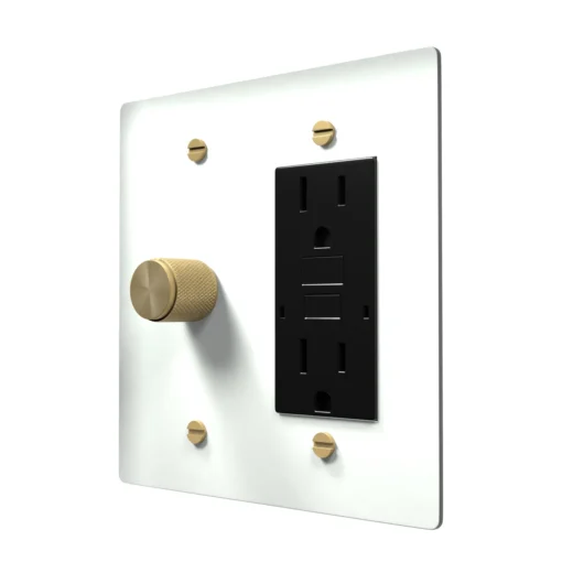 Dimmer and outlet combo