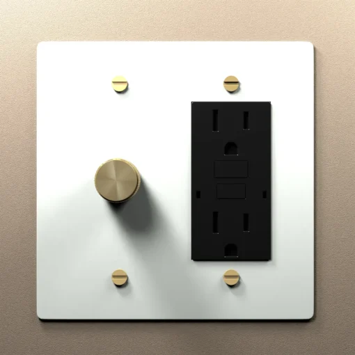 Dimmer and outlet combo